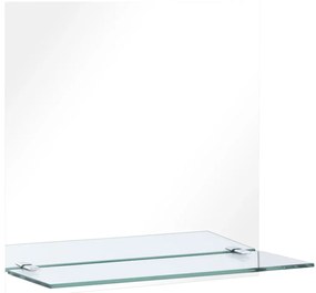 edzett üveg falitükör polccal 50 x 50 cm