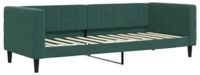 sötétzöld bársony kanapéágy 80 x 200 cm