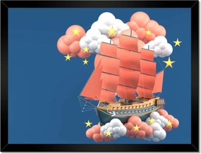 Poszterek keretben 40x30 Léghajó Vitorlák