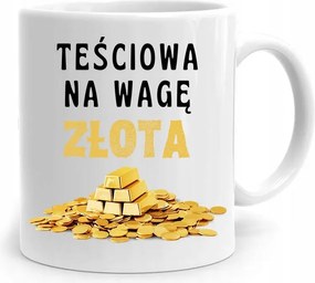 Ajándék Bögre Anyósnak Arany Mérleggel, fényképes nyomattal