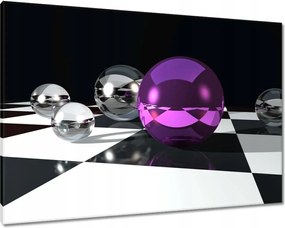 Vászonkép 100x70 Lila gömb a rácson