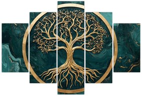 Kép – Márványban lévő arany életfa (150x105 cm)