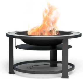 Blumfeldt Merano Circolo 3 az 1-ben, tűzrakóhely grill funkcióval, használható asztalként, 87 cm-es átmérő