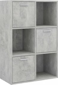 betonszürke szerelt fa tárolószekrény 60 x 29,5 x 90 cm