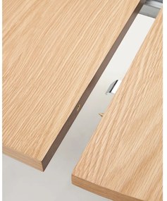 Natúr színű bővíthető étkezőasztal tölgyfa dekoros asztallappal 90x120 cm Montuiri – Kave Home