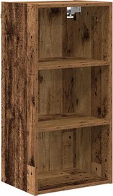 vidaXL Függő szekrény tárolóval Öreg fa 40 x 29,5 x 80 cm Faanyag