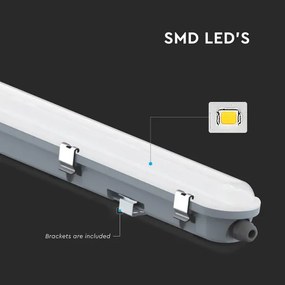 LED technikai fénycsöves lámpatest vészvilágítási modullal LED/36W/230V 6500K IP65 2200mAh 120 cm