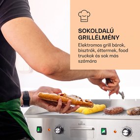 Klarstein Grillmeile 4400, elektromos grill, 2 x 2200 W, rozsdamentes acél grill lap