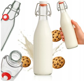 Üveg Tejes Vizes Gyümölcslé Italos Üveg 500 ml mechanikus záródással