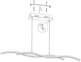 Eglo 96103 - LED Csillár LASANA 2 2xLED/9W/230V