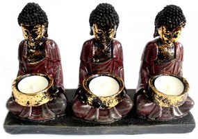 Mécsestartó - Antik Buddha - &quot;A Három Hűséges&quot;