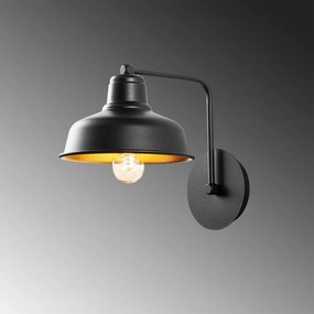 Berceste 181BLACK-A fekete fém falilámpa