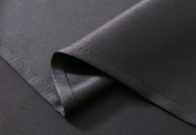 Függöny OXFORD LIGHT 140x270 cm, fekete Felfüggesztés: Hullámos sínszalag