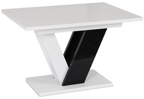 Étkezőgarnitúra 4 db székkel. Bővíthető asztal CLARK 120-160 cm + 4 db szürke étkezőszék RICK