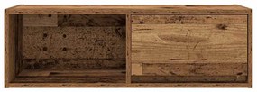 antik fa színű szerelt fa TV-szekrény 80x31x25,5 cm