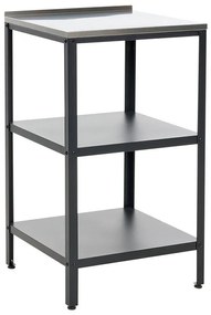 Fekete acél kültéri polcos konyhaszekrény 50 x 50 x 92 cm VILAMA Beliani