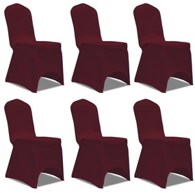 Szék Burkolat Nyújtható Burgundi 6 db