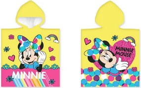 Disney Minnie Yellow strand törölköző poncsó 50x100 cm