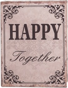 Könyv alakú vintage fa tároló doboz szett 3 részes antik barna Happy together