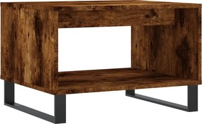 vidaXL füstös tölgy színű szerelt fa dohányzóasztal 60x50x40 cm