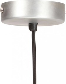 Ezüstszínű kerek ipari függőlámpa 25 w 19 cm e27