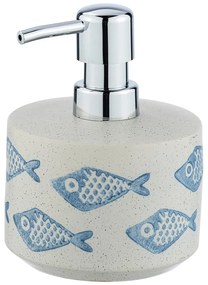 Aquamarin kék-fehér kerámia szappanadagoló, 475 ml - Wenko