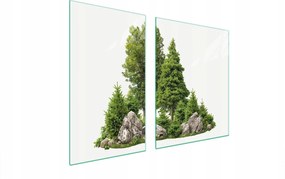 Üveglap És Vágódeszka 100x52 Fák Edzett Üveg