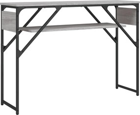 vidaXL szürke sonoma színű szerelt fa tálalóasztal polccal 105x30x75cm