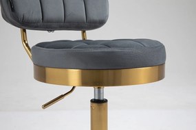 HR636 Grafit modern velúr szék arany lábbal