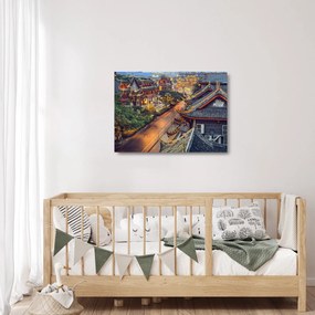Kép - Qintai Road, Chengdu, Kína (üvegen) (70x50 cm)