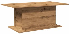 Kézműves tölgy színű szerelt fa dohányzóasztal 102x55,5x40 cm