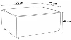Rózsaszín kordbársony puff Nihad – Bobochic Paris
