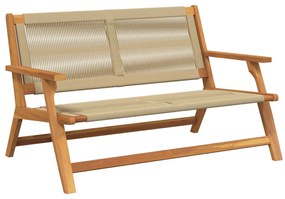 Kerti Pad Bézs 76x122x73 cm Tömör Akácfából