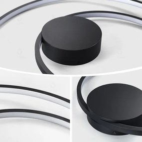 Brilagi - LED dimmelhető mennyezeti lámpa TWISTER LED/75W/230V Ø 70 cm fekete + távirányító