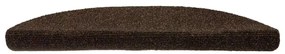öntapadós lépcsőszőnyegek 30 db, barna, félkör alakú, 56 x 17 x 3 cm