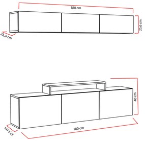 TV szekrény Line - White