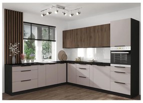 Felső konyhaszekrény Arikona 60 G 72 1F (kasmír + fekete) . 1097048