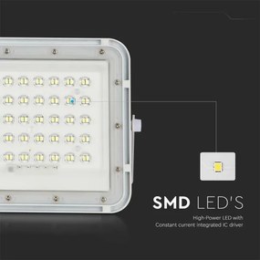 LED Kültéri napalemes reflektor LED/6W/3,2V IP65 4000K fehér + + távirányító