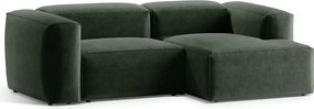 Zöld sarokkanapé (jobb oldali-heverő résszel) Bergamo – Cosmopolitan Design
