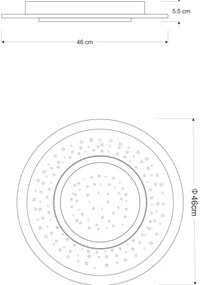 Globo 48133-44 - LED dimmelhető mennyezeti lámpa LED/44W/230V 2700-6000K + DO