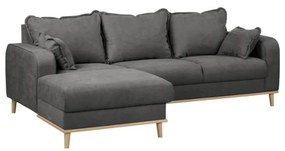 Sötétszürke sarokkanapé (bal oldali) Beata – Ropez