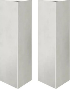 vidaXL 2 db rozsdamentes acél háromszög alakú kerti ültető 30x26x75 cm