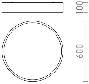 RED - Design Rendl - R13333 - LED Mennyezeti lámpa MEZZO LED/60W/230V fekete