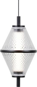 Italux modern függeszték fuente króm matt fekete átlátszó itxpnd-34395-3-bk
