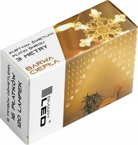 LED-es fényfüggöny hópelyhek XL Karácsonyi fények karácsonyfa girland