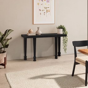 Fekete mangófa konzolasztal 40x130 cm Inaya – MOME