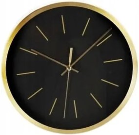 Fém falióra fekete arany kerettel dekoratív 25 cm