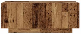 antik fa színű szerelt fa TV-szekrény LED-ekkel 260x35x40 cm