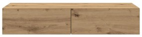 Falipolc fiókokkal artisian tölgy 100x36x19 cm műszaki fa