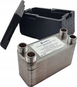 Hőcserélő Sanitline 50 Lemezes Teljesítmény 55kW 4x 1" Coll Hőszigetelés